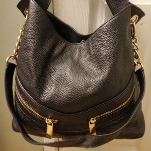 black leather Michael kors bag